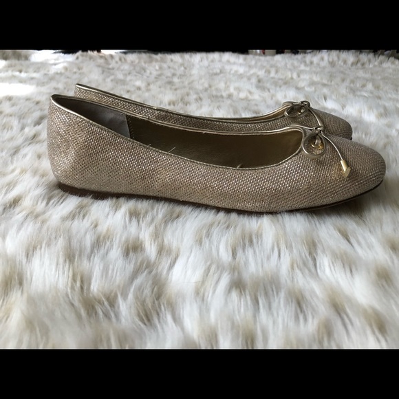 Gold Kelly & Katie flats - Picture 3 of 5